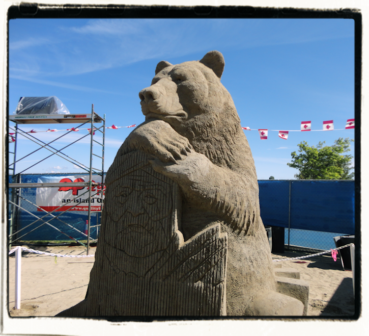 Sand Sculpting Canada 150 in Parksville