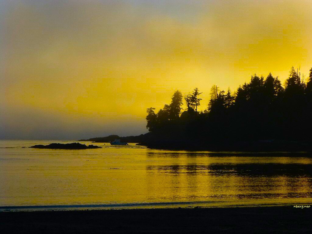 Little Beach golden sunset